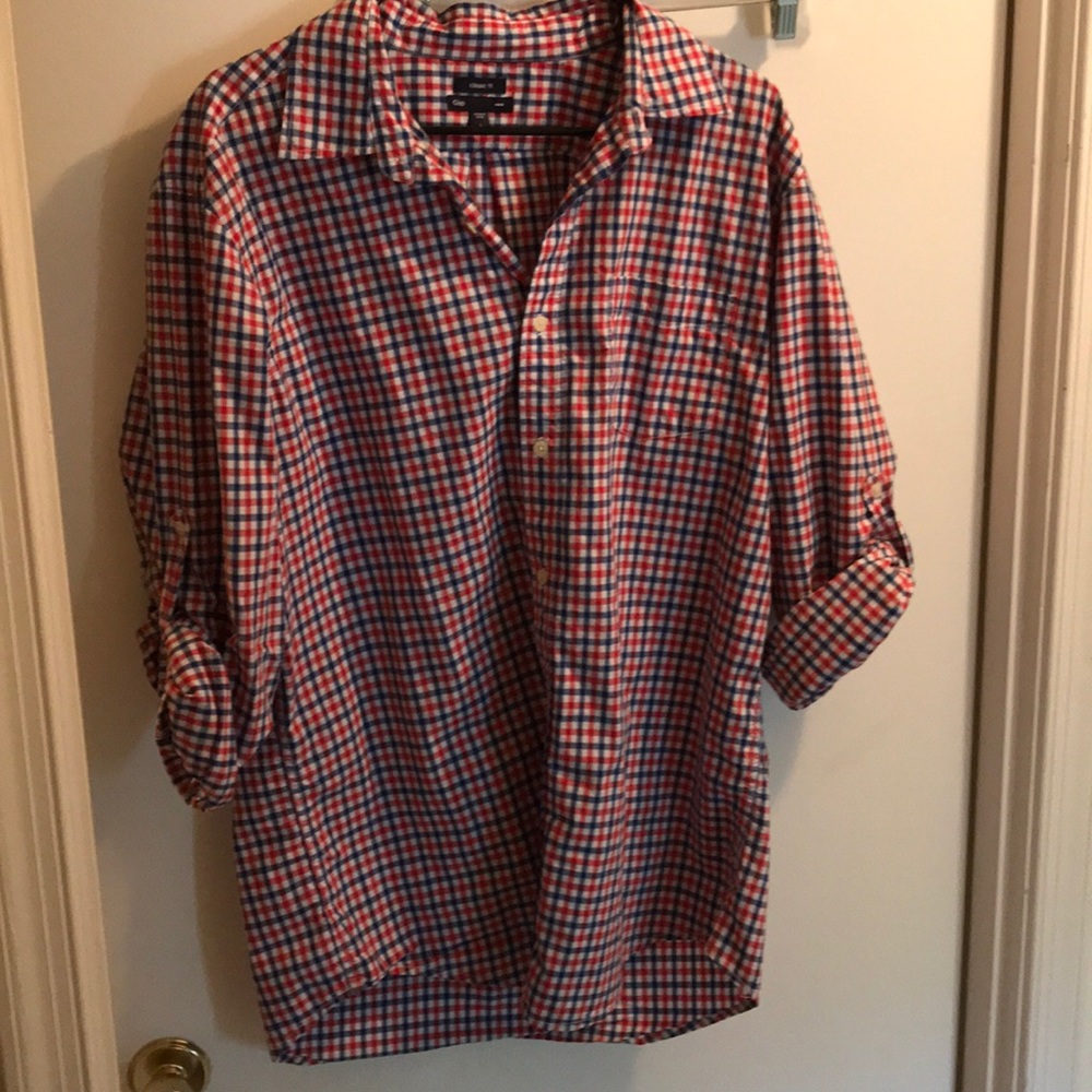 Gap plaid casual button down